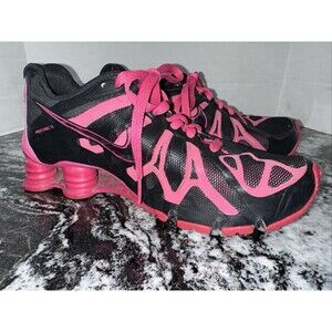 Nike Shox Turbo 13 GS - 525236 001 - Black / Fireberry - Youth: 6Y / Womens: 8